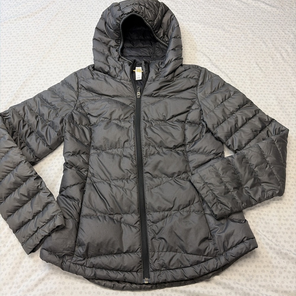 Lole Women's Emeline Grey Duck Down Puffer Jacket Size S